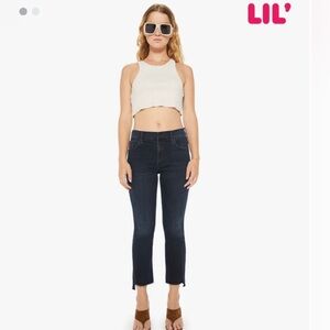 Lil' Mother Lil' Insider Crop Step Fray Jeans in Night in Venice Size 27P